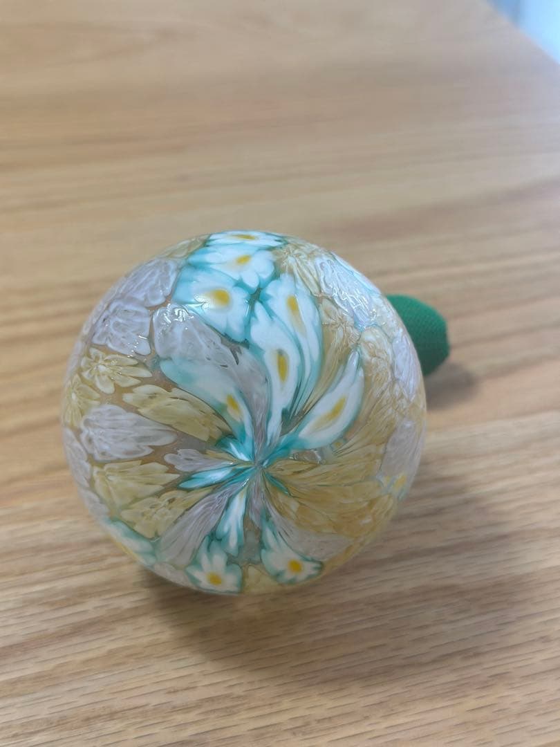 ベネチアングラス　香水瓶　グリーン