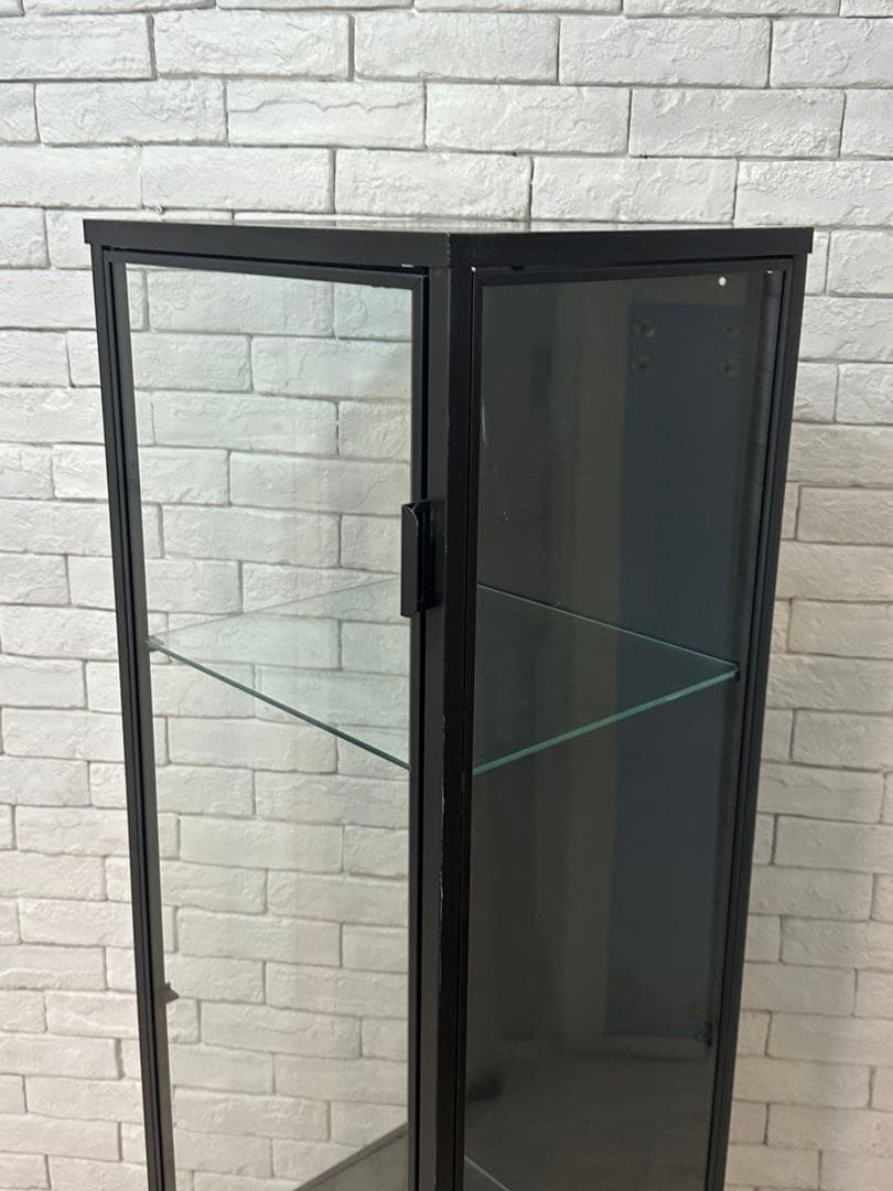 ②【東京都内23区配送無料】イケア　ガラス　コレクション　ケース　キャビネット