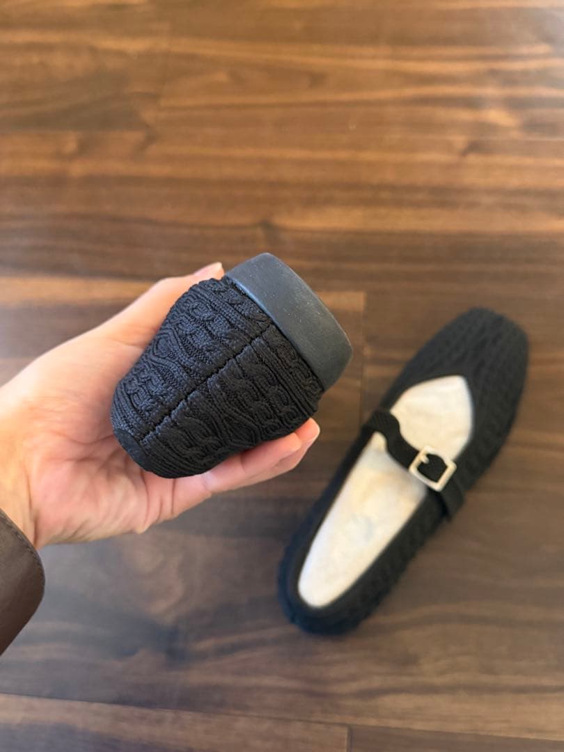 新品 VIVAIA スクエアトゥ 超軽量 厚底 メリージェーン フラットシューズ