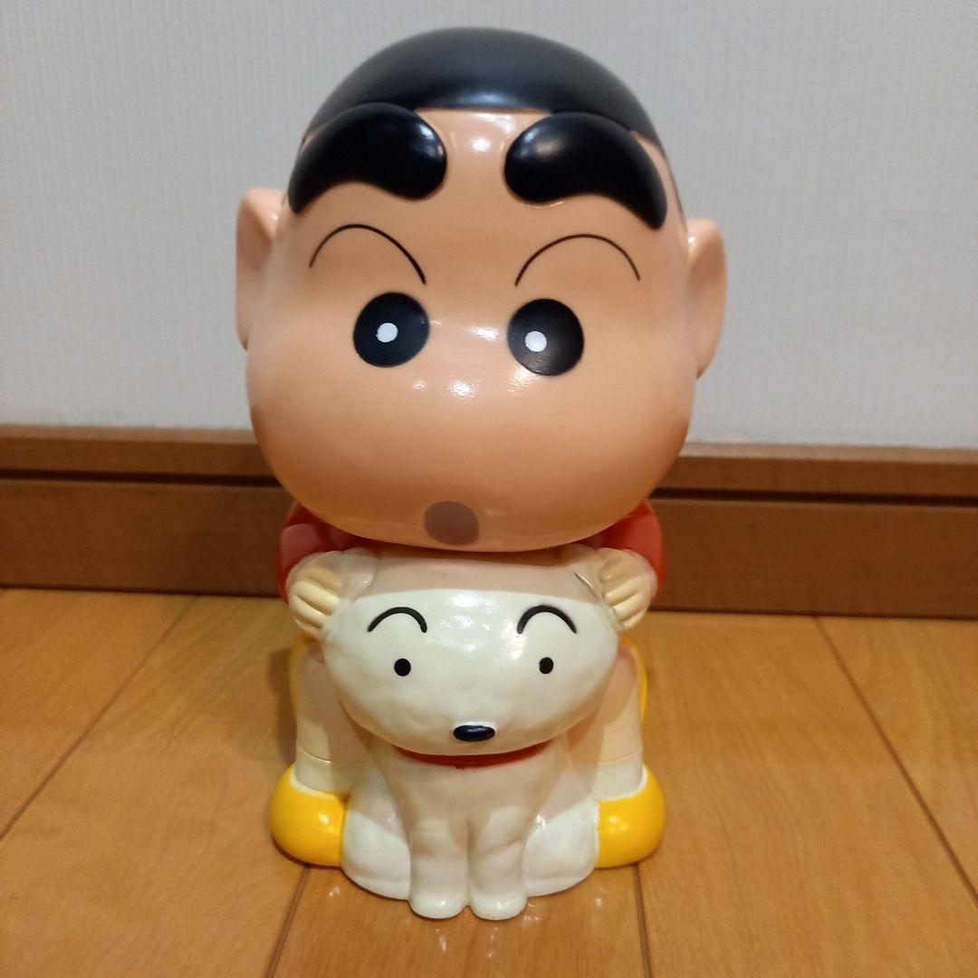 クレヨンしんちゃん　シロ　ソフビ　貯金箱　レトロ