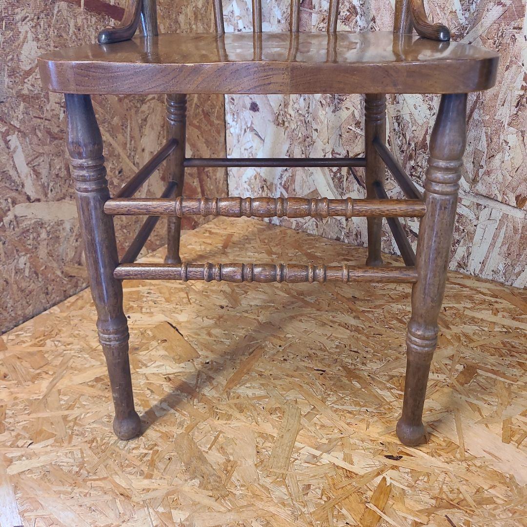 6 山善 椅子 アンティーク調 チェア　ウィンザーチェア