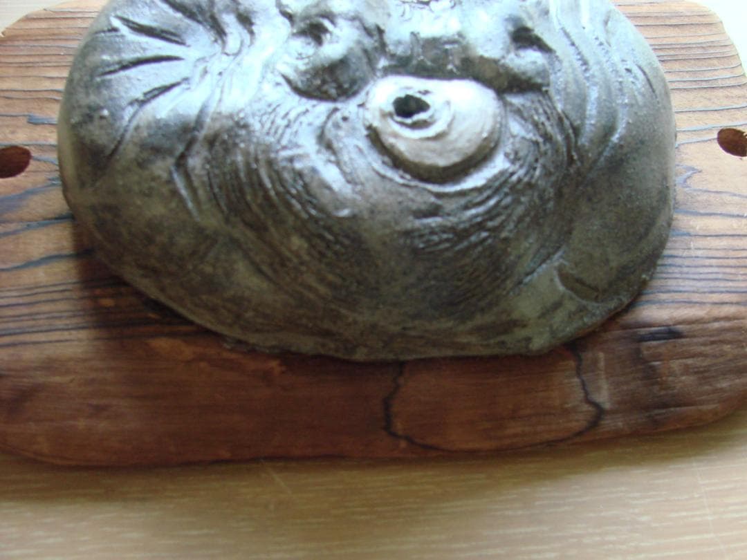 焼き物　お面　窯元で購入