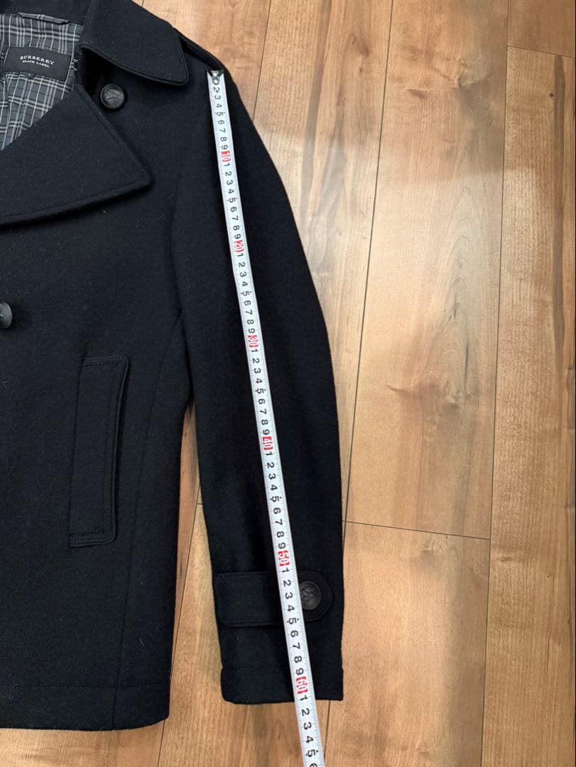 限定値引１６日迄　バーバリー　ブラックレーベル ピーコート ナポレオン 濃紺　Ｌ