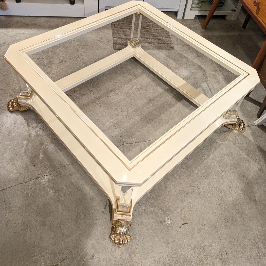 1【高級55万】 イタリア センターテーブル エレガント 猫脚 テーブル 大