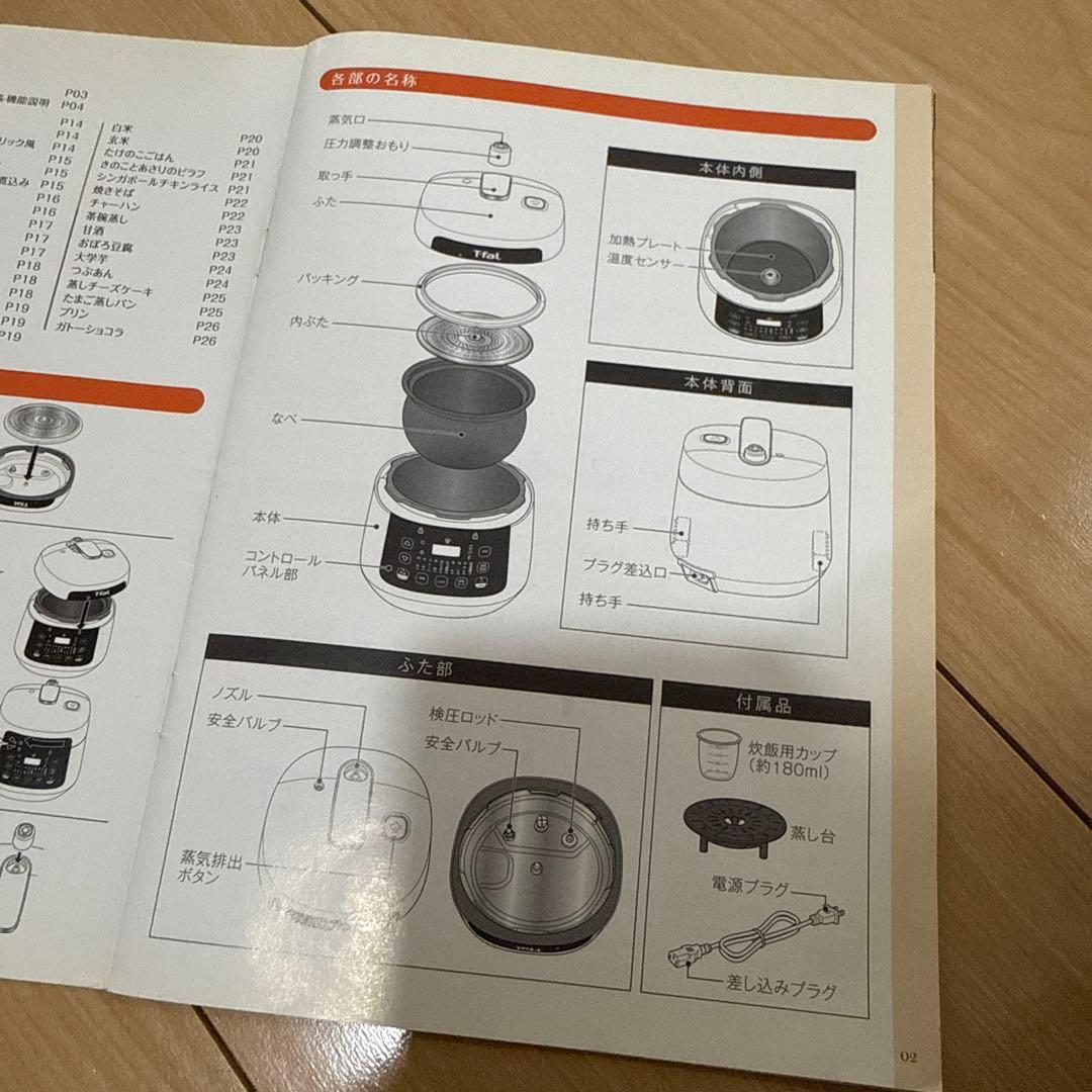 T-fal ラクラクッカー　コンパクト　電気圧力鍋