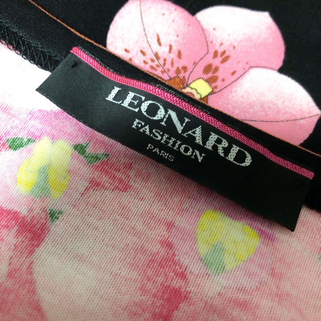 美品　LEONARD レオナール 花柄 総柄 トップス カットソー M