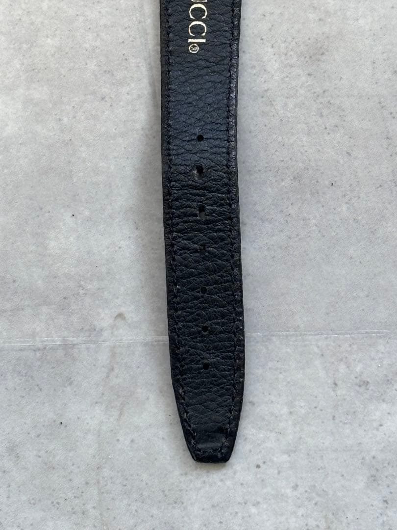 【稼働品】GUCCI 3000Mレディース 時計 ブラック/ゴールド