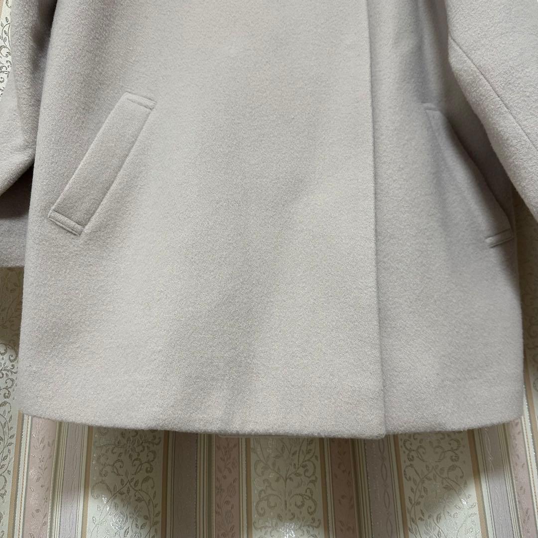 ナチュラルビューティーベーシック オーバーハーフコート ベージュ