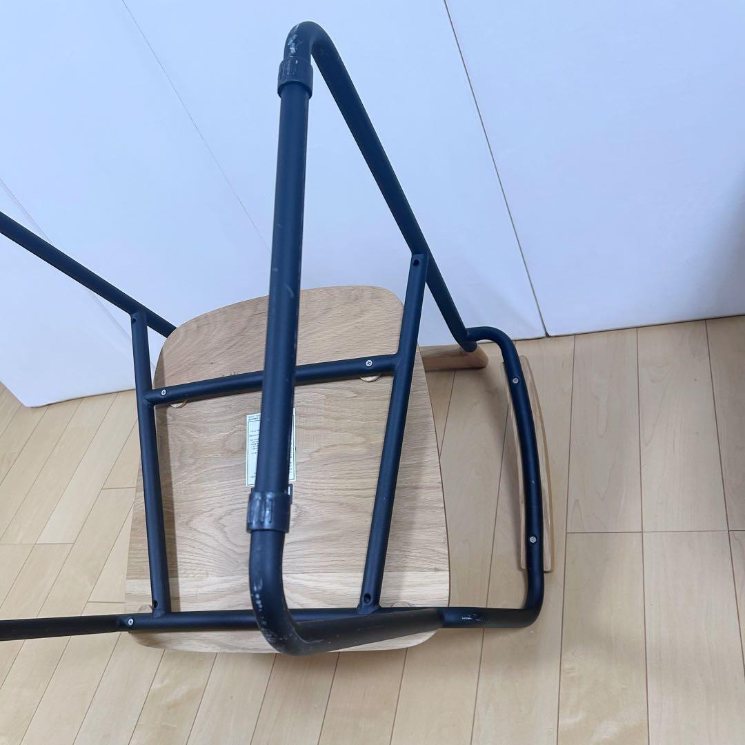 北欧　モリヨシFlo POKKYARMCHAR ナラ材　アーム付　天然木アイアン