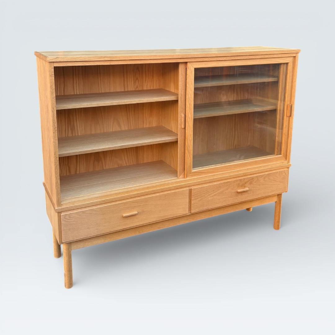 【最終価格】レグナテック 天然木 キャビネット 飾り棚 サイドボード 幅150