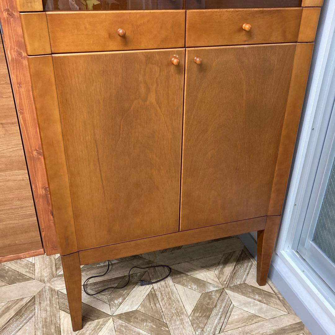 【送料込み】マルニ木工　ダウンライト付きキャビネット　フタバ木工