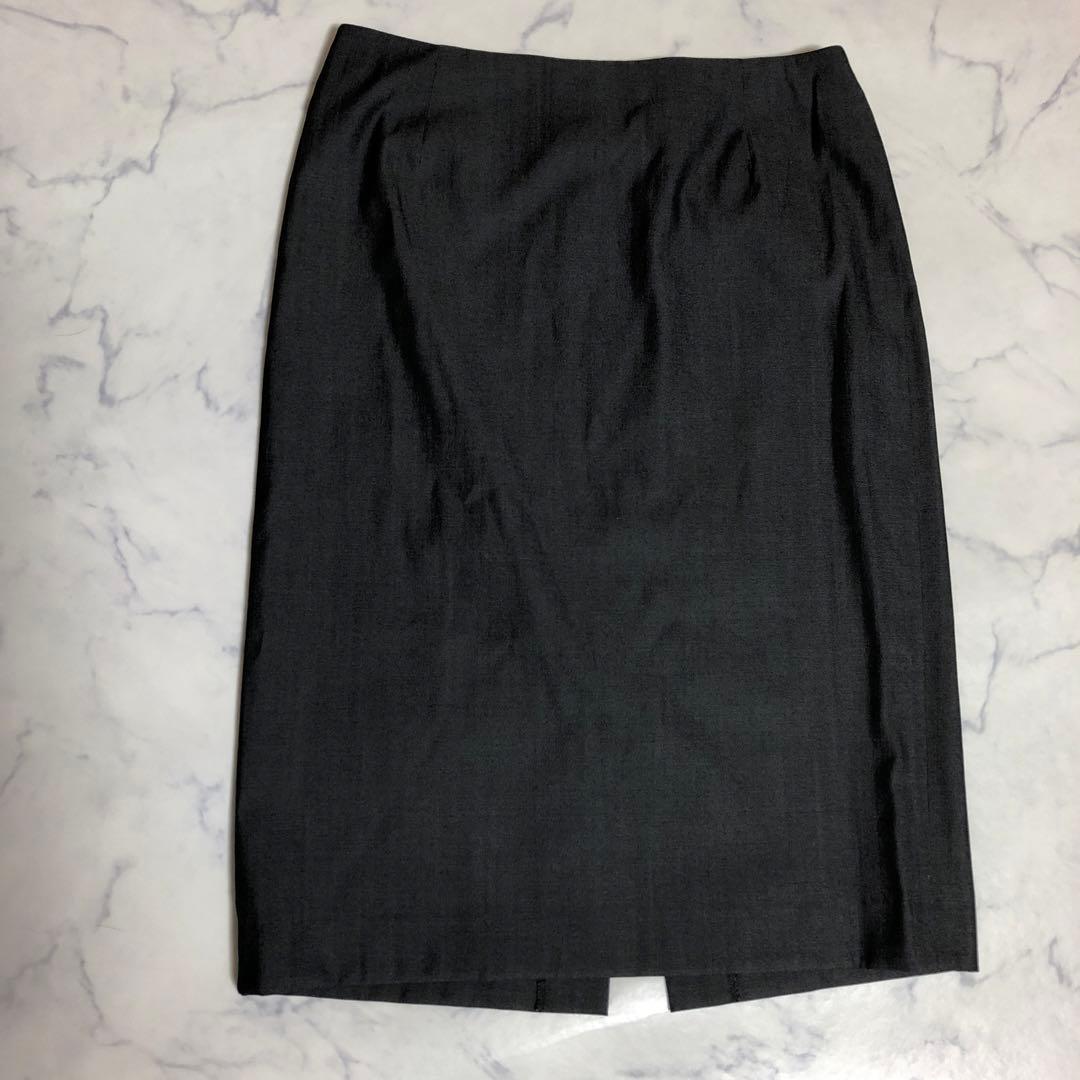 美品⭐️iCBオンワード樫山　ダークグレー スーツ　三点セット通勤、人卒園、面接