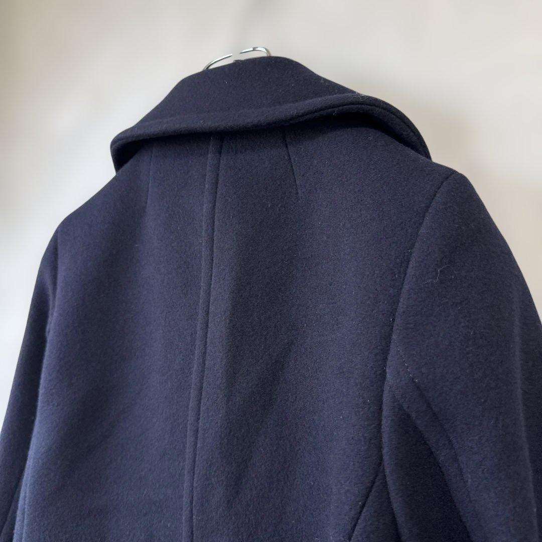 ドゥーズィエムクラス ピーコート P ウールコート ダブルブレスト ネイビー
