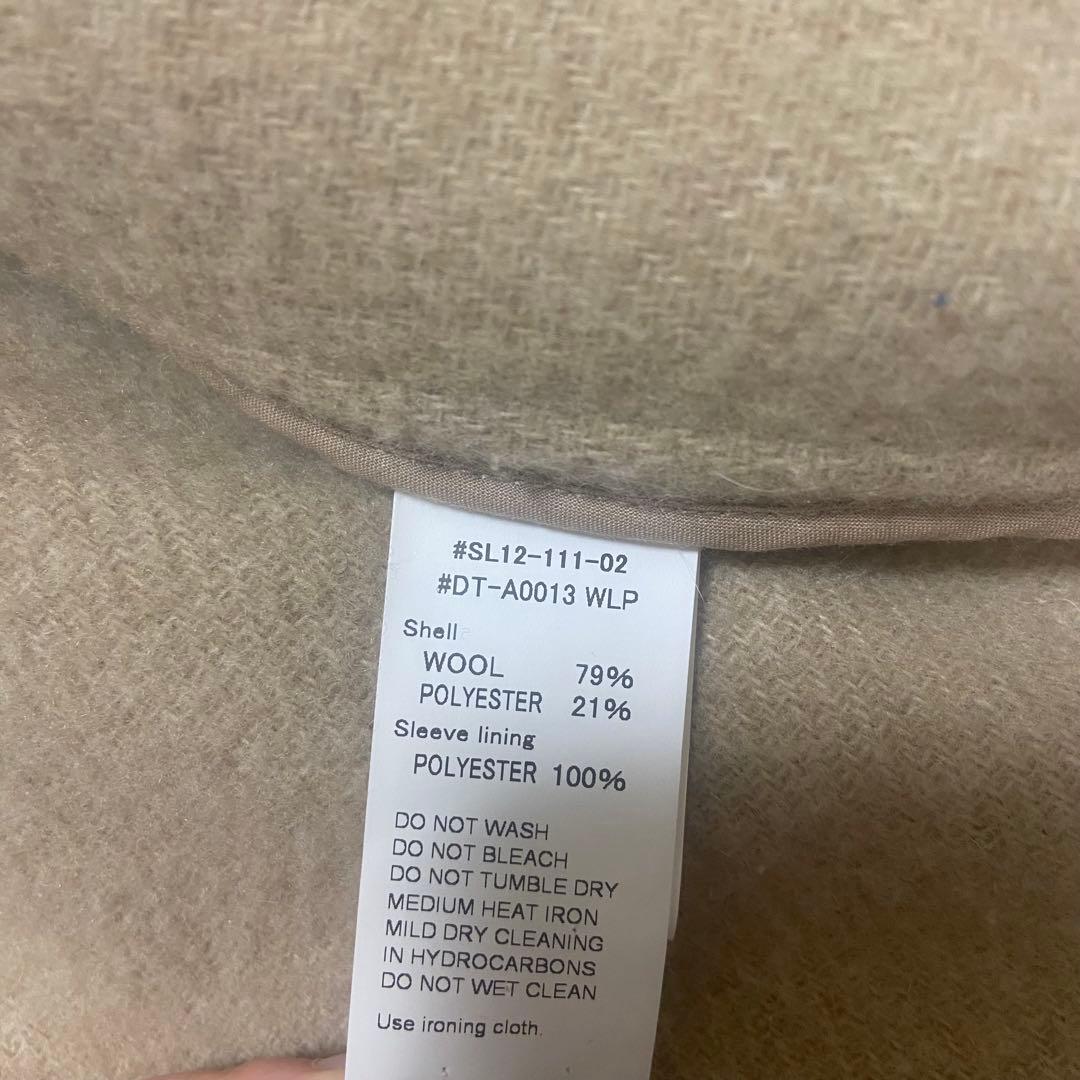 DANTON ライトパイル ウールモッサ カラーレス ジャケット 34 M