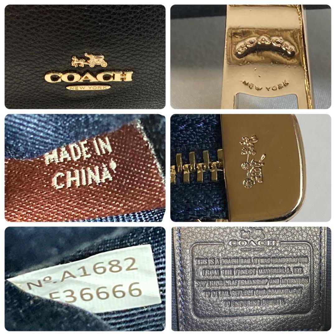 【美品】COACH コーチ　ショルダーバッグ　ブラック　レザー　2way式　ミニ