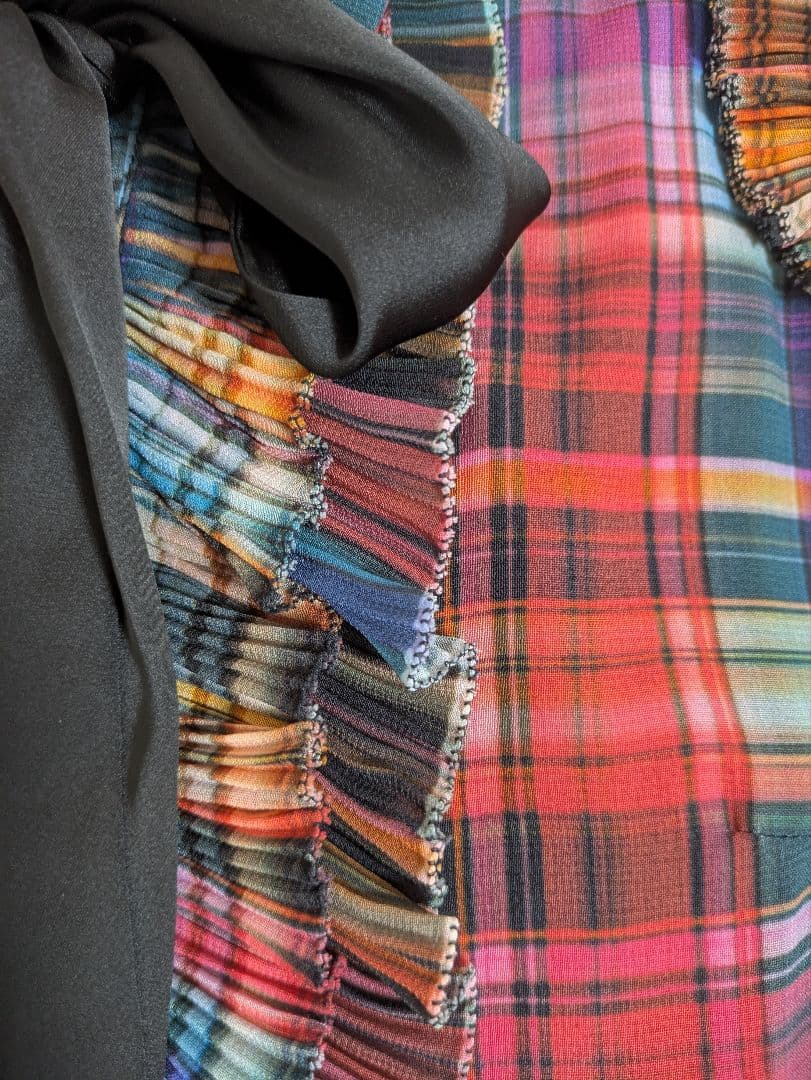 DOUBLE STANDARD CLOTHING ミックスチェックブラウス 38