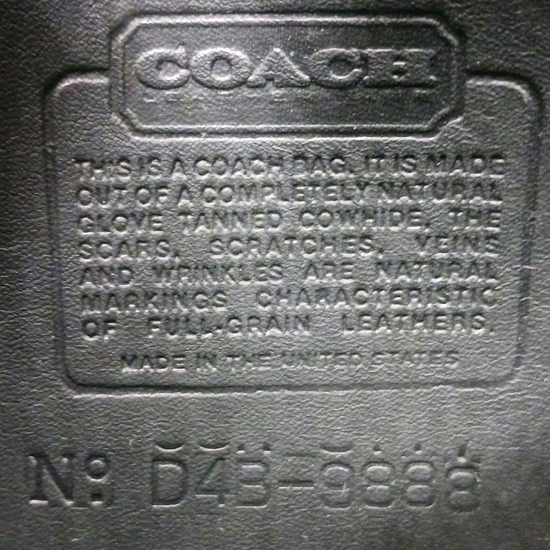 ✨美品✨ オールドコーチ ショルダーバッグ USA製 9888 レザー ブラック