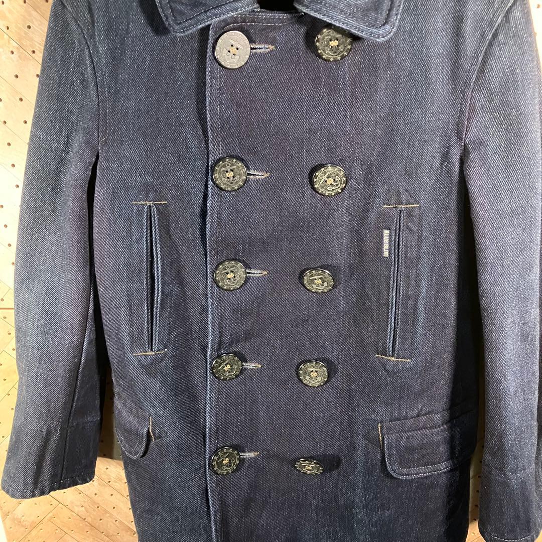 BLUE BLUE ブルーブルー デニムPコート 濃紺 日本製 美品 2