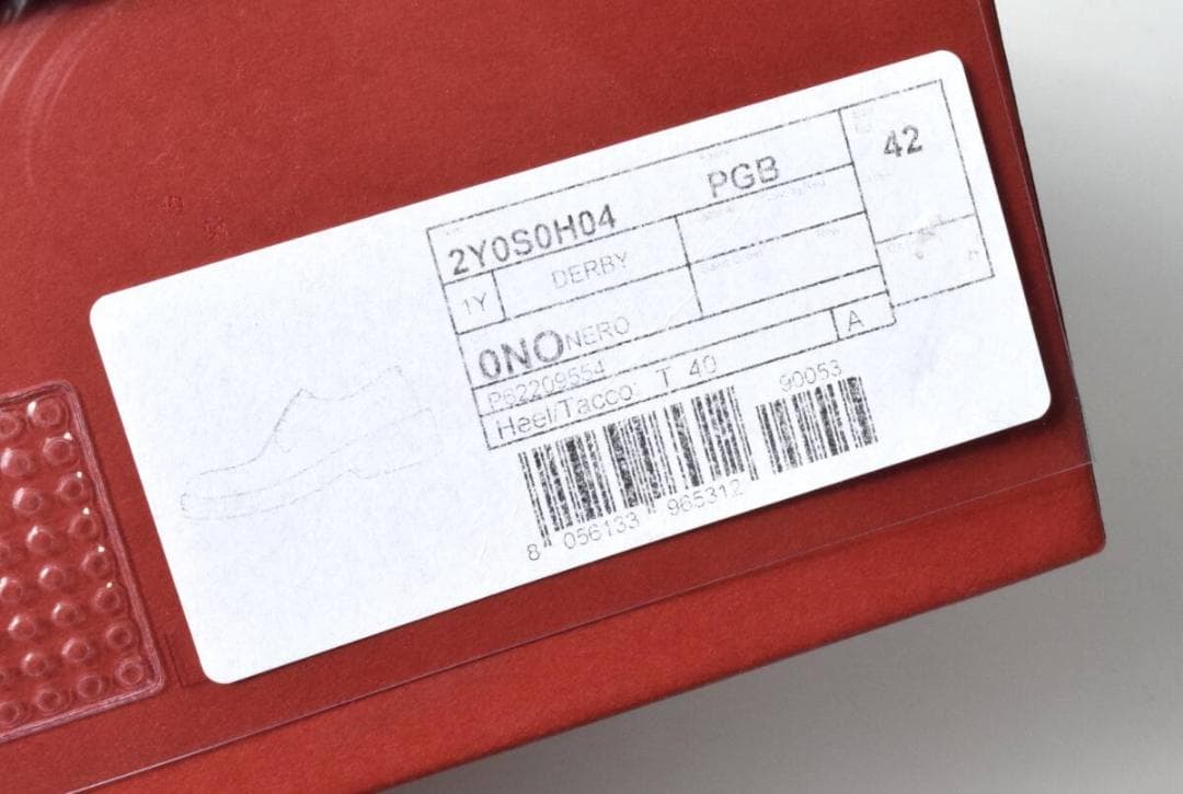 未使用15.6万 VALENTINO ヒールスタッズ ダービーシューズ 42