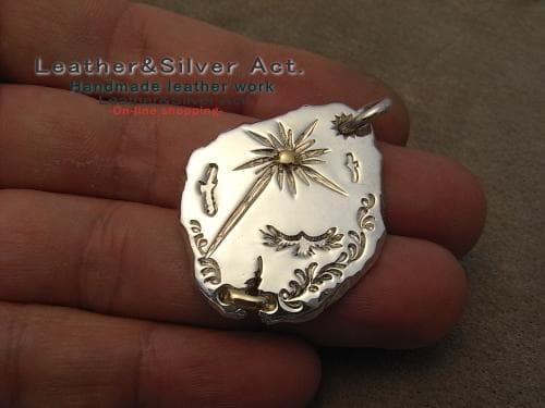 1点物　イーグルネックレス 手彫り　ハンドメイド　ネックレス　ｋ18　かまし