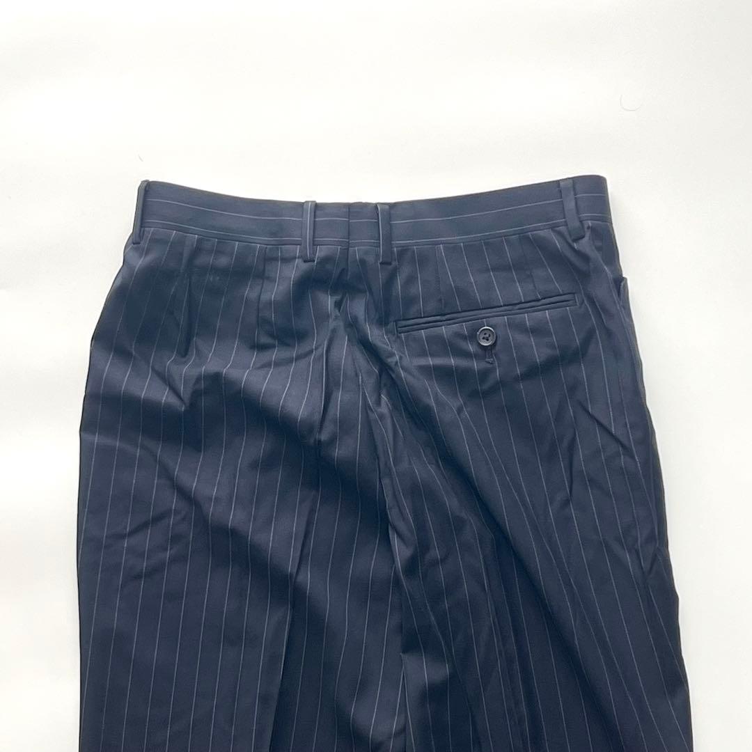【美品】ポールスミスコレクション　スーツセット　ロロピアーナ　ストライプ　紺　M