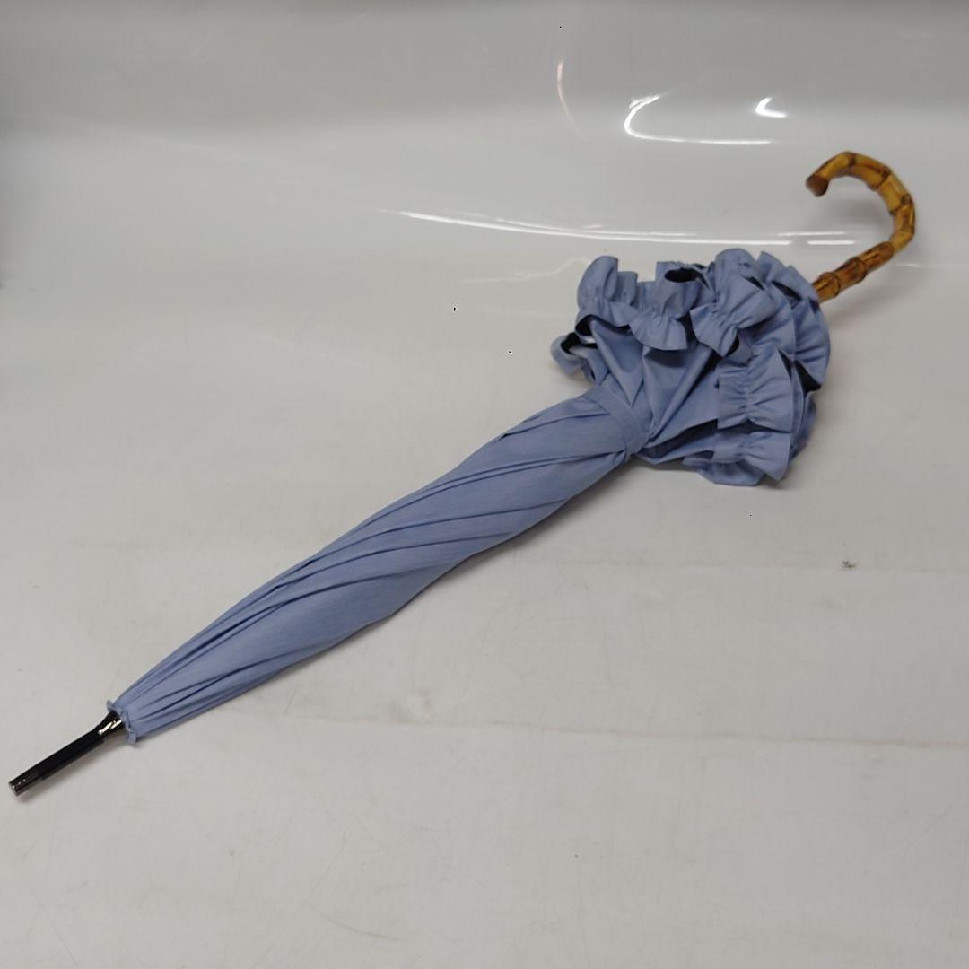 サンバリア100　フリル　フロスト　Mサイズ　 日傘　完全遮光