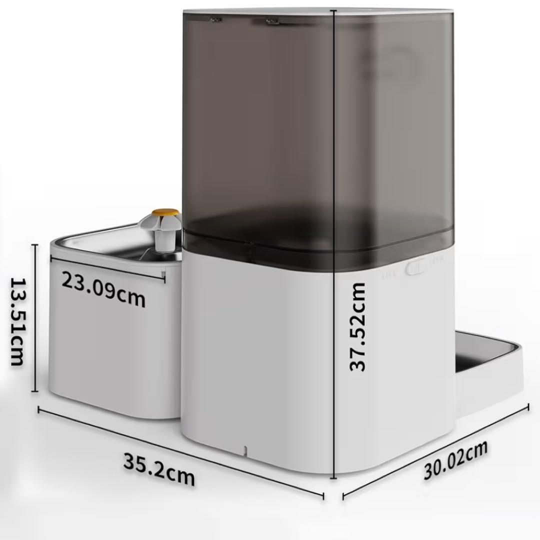 自動給餌器 給水器 大容量6Lドライフードディスペンサー 2.5L 音声録音機能