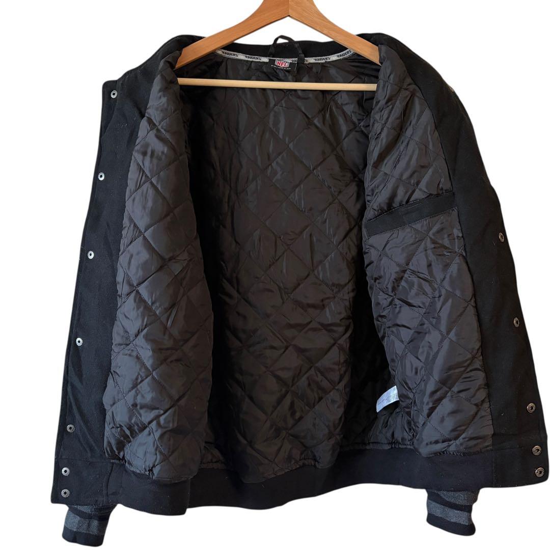 NFL RAIDERS エヌエフエル レイダース スタジャン M ブラック