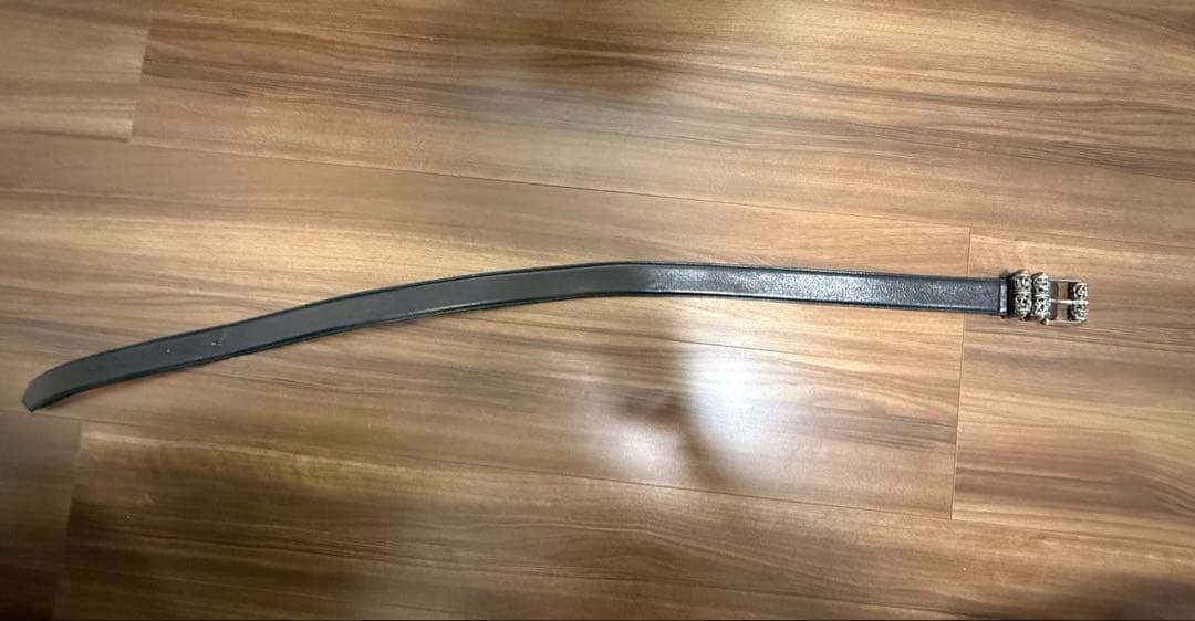 クロムハーツ（原本無）ケルティックローラーレザーベルト38インチ