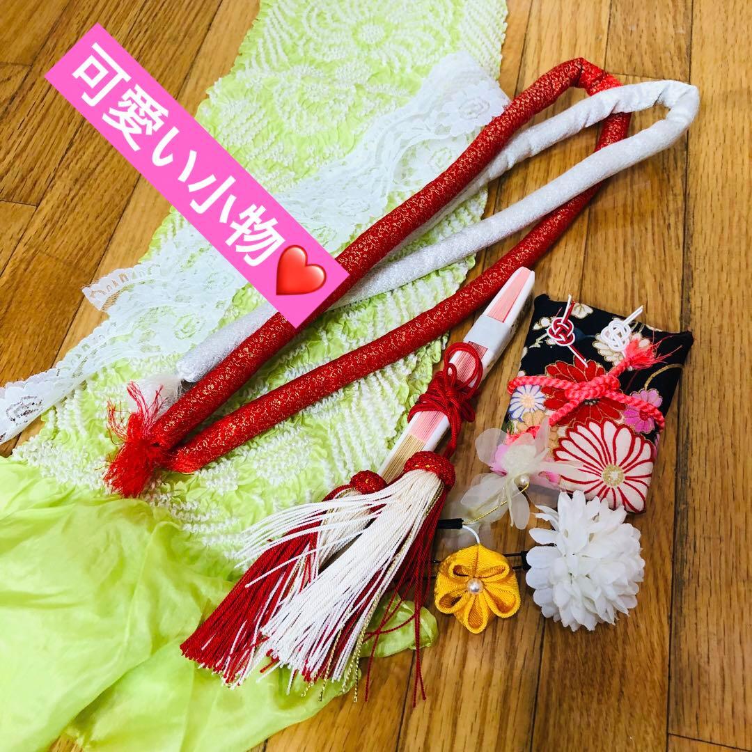 七五三7歳❣️人気赤地黒ぼかし柄❣️古典柄鴛鴦花々金彩煌びやか際立つ完全フルセット❣️