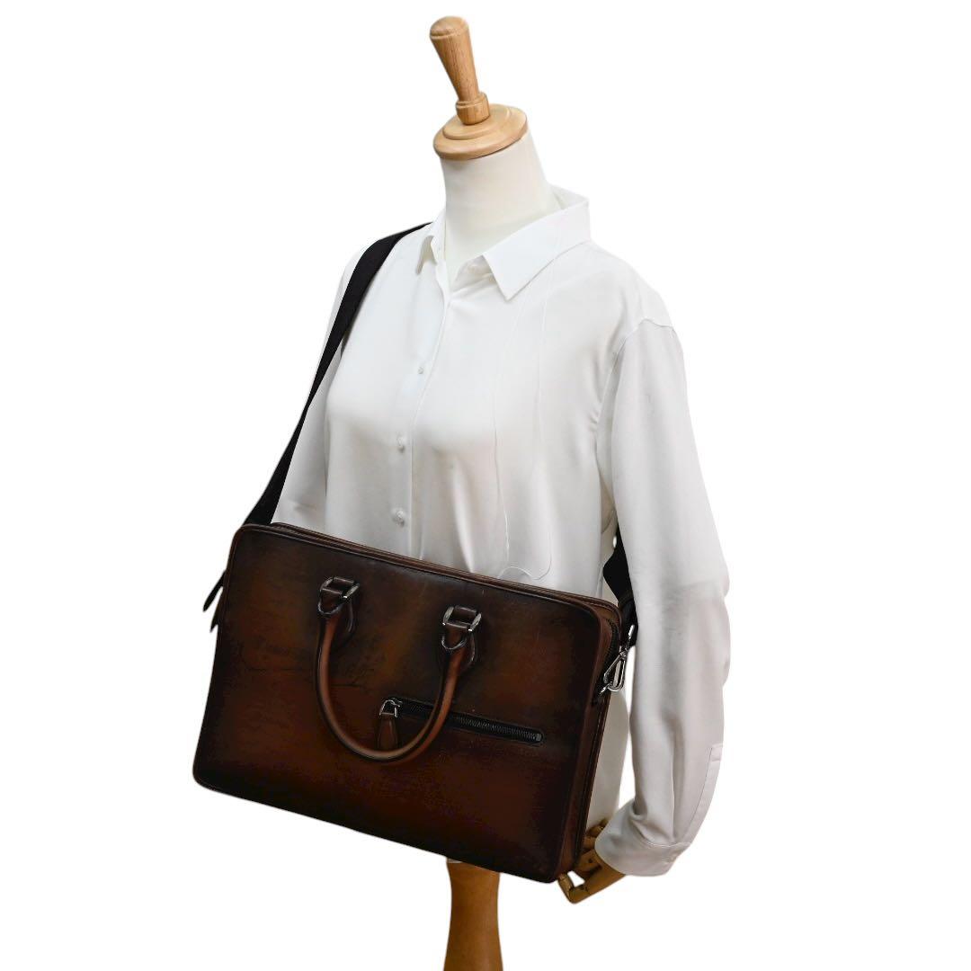 【美品】ベルルッティ　ビジネスバッグ　トートバッグ　ショルダー　レザー　ハンド