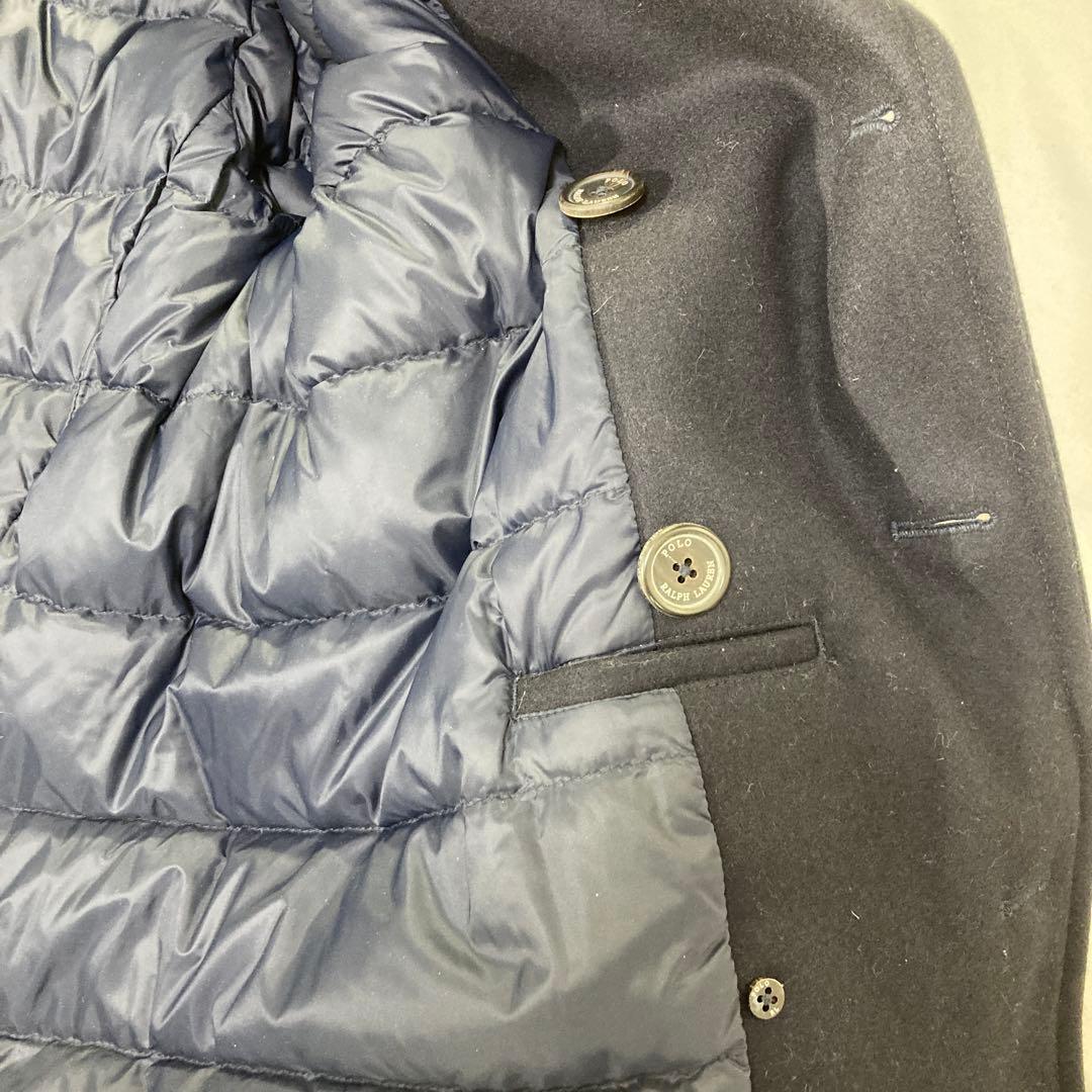 【美品】ラルフローレン ダウンPコート メルトンウール×ホワイトダック サイズL