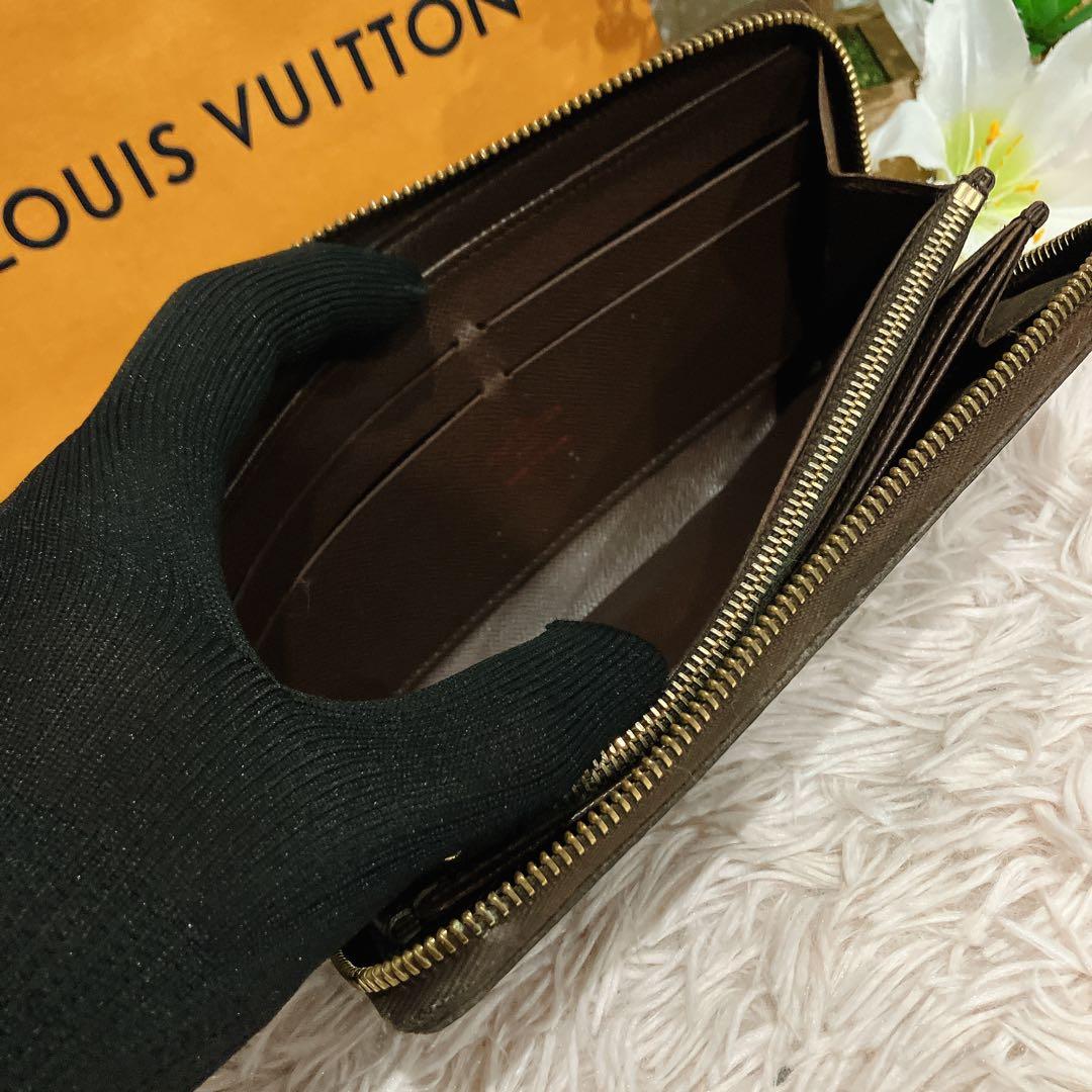 ！美品！ ルイヴィトン ジッピーウォレット ダミエ 長財布 エベヌ ラウンド