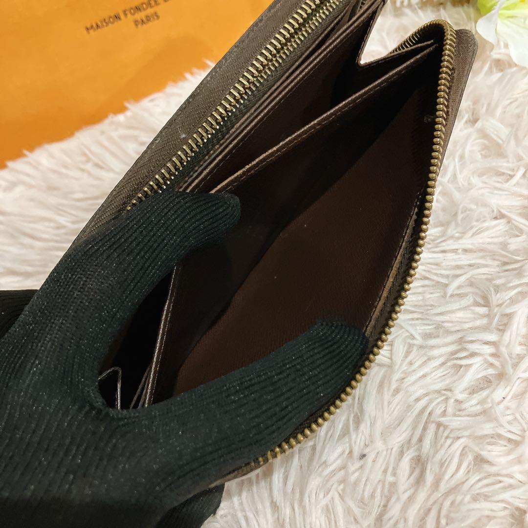 ！美品！ ルイヴィトン ジッピーウォレット ダミエ 長財布 エベヌ ラウンド