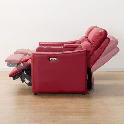 2人用電動本革リクライニングソファ (右肘/ユニットテーブル/ワイド左肘)