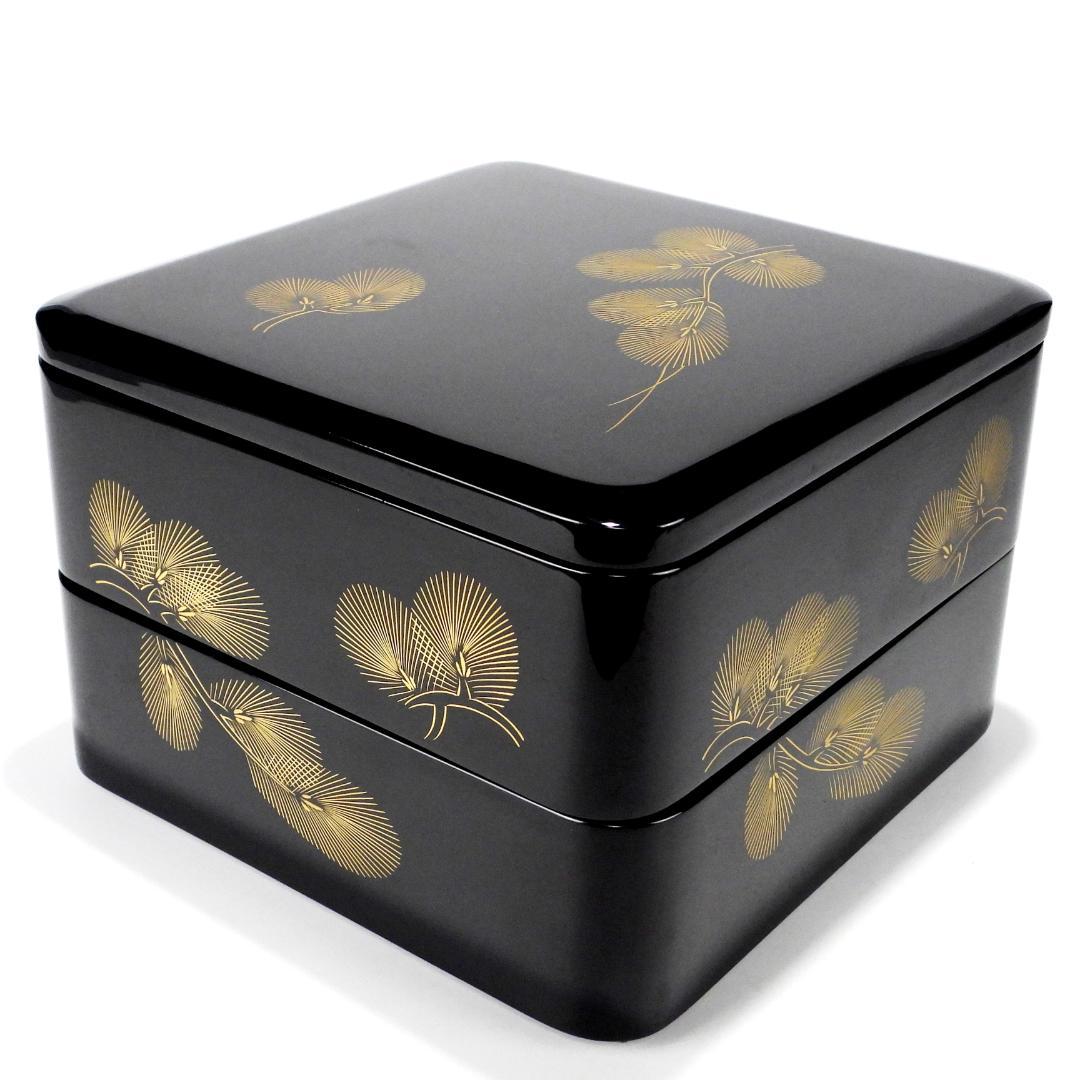 【専用】輪島塗 金蒔絵 天然木 漆器 二段重箱 茶道具 共箱