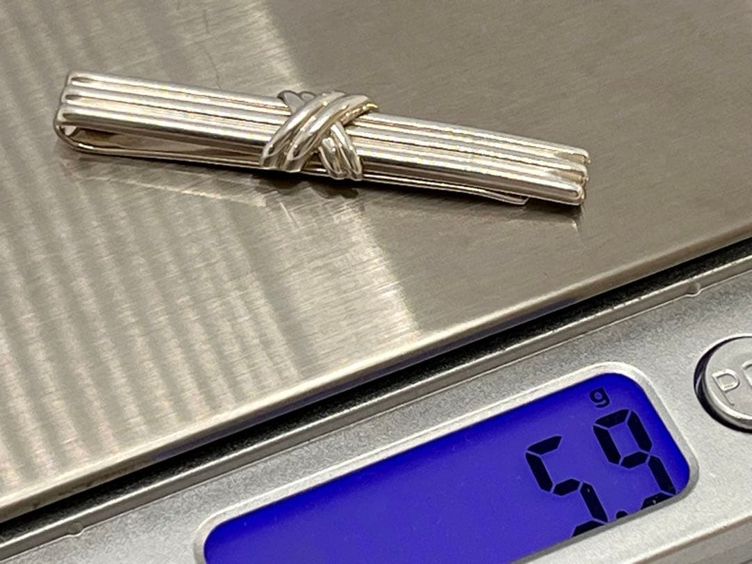 c833 美品　ティファニー　1992 シグネチャー　ネクタイピン　925