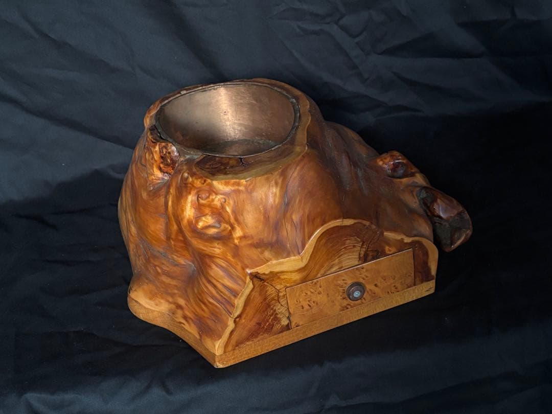 天然木製手火鉢 自然木