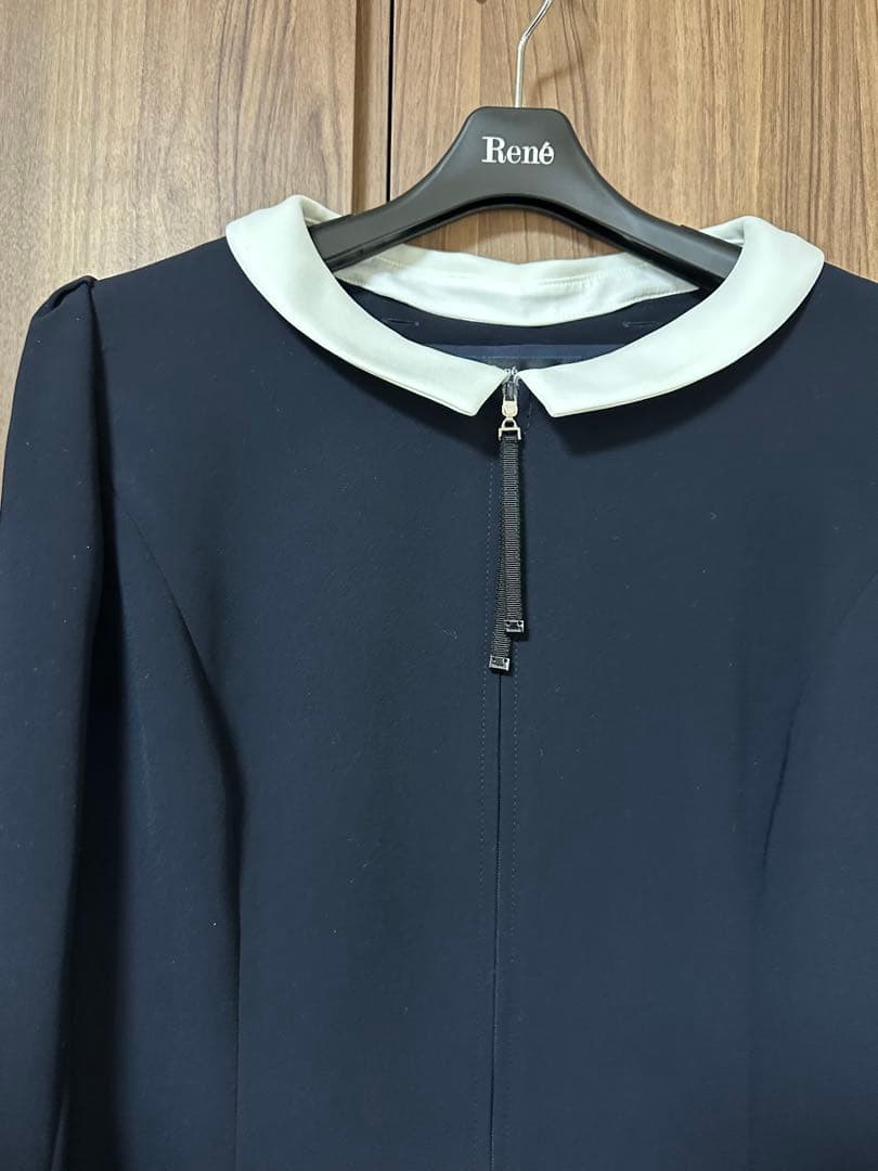 Rene ルネ　白襟ワンピース 38 ★1回着用