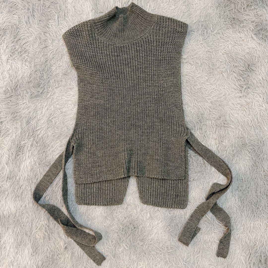 MAISON SPECIAL ボリュームスリーブプリーツトップス ニットベスト