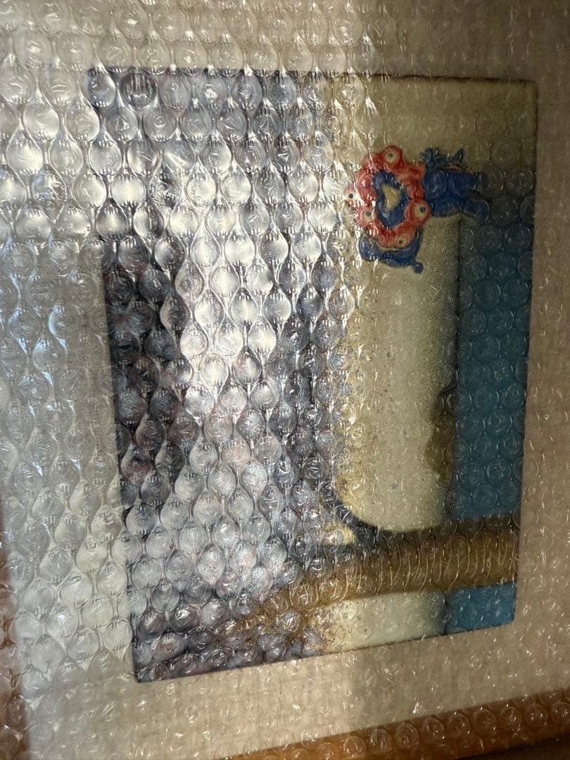 万博　ミャクミャク 布引焼「琵琶湖」　絵画風アート