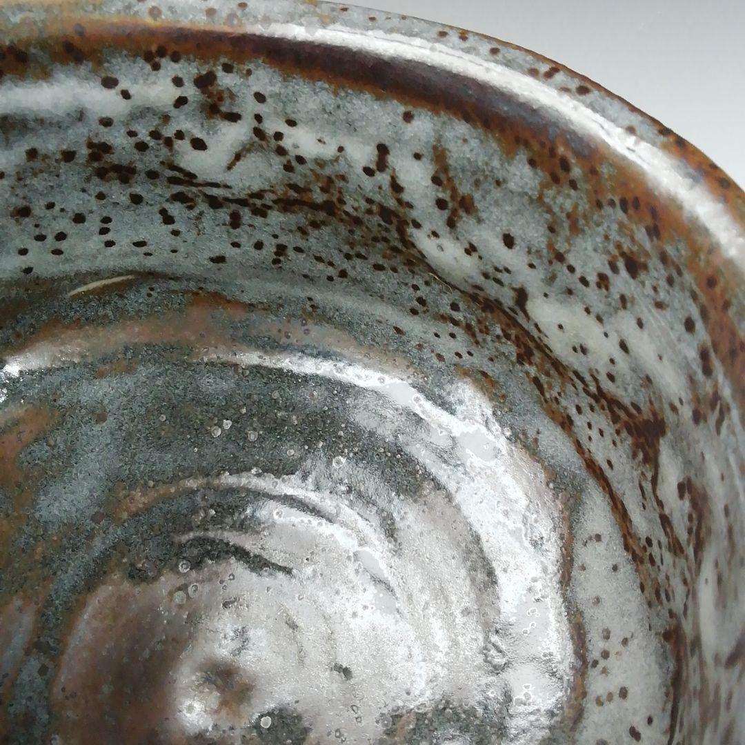 Ｔ４５０　茶碗　『鼡志野　桐紋』『笠原窯　水野二郎 造』『禅海書付』共箱　茶道具