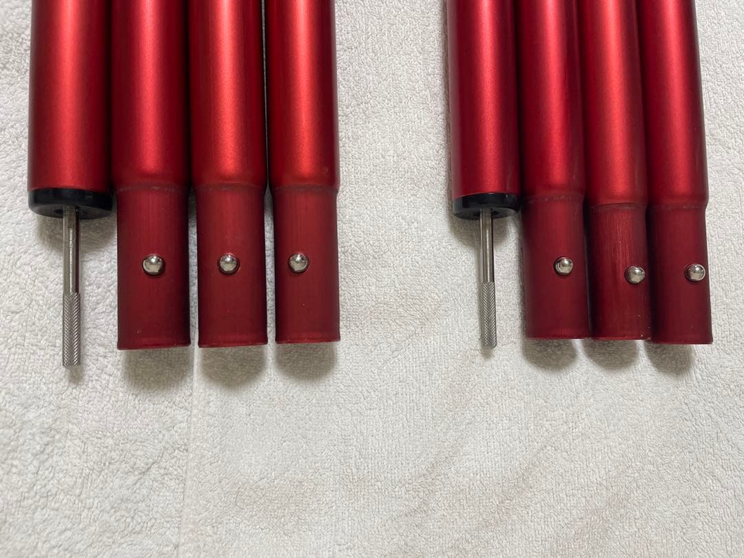 ※81　おまけ付【中古品】ウイングポールレッド280×2本／スノーピーク