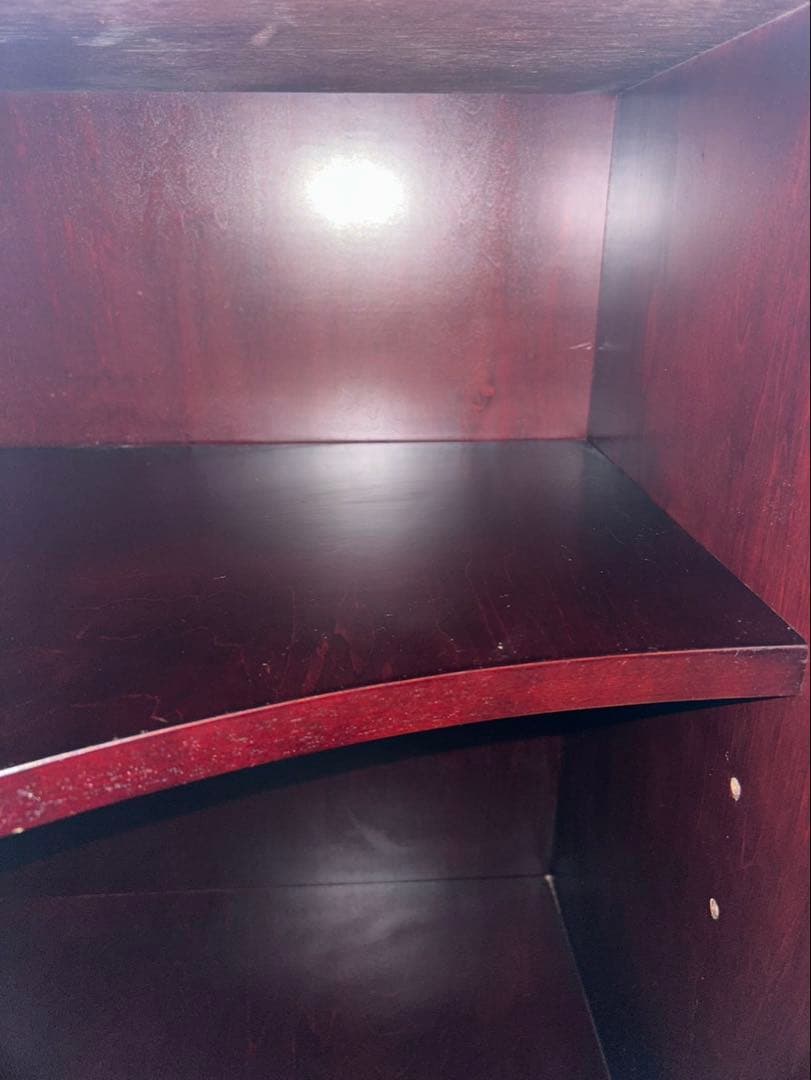 カリモク　コーナーキャビネット　アンティーク　古民家 家具　コーナーボード