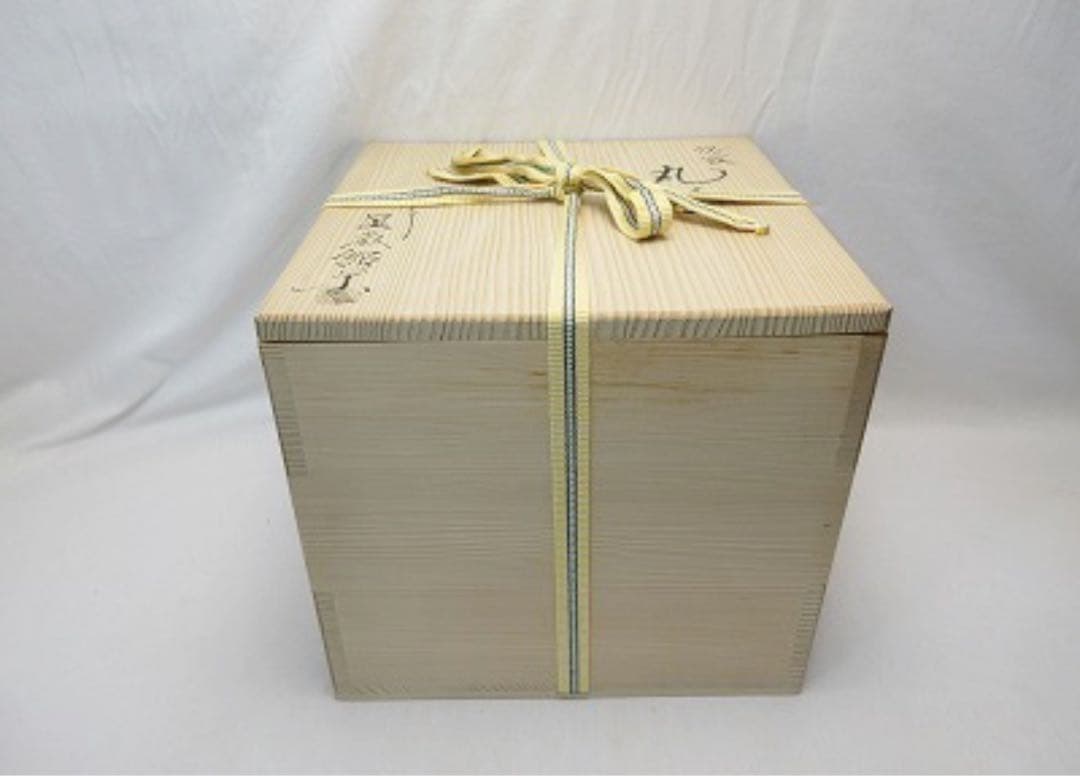 未使用 茶道具 釜師 金森紹栄造 総霰 丸釜 釜印 釜鐶付 茶釜 共箱