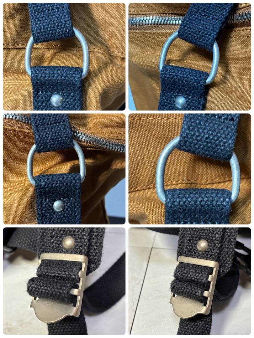 一澤信三郎帆布 R-08 リュック 2way レンガ✖️黒 綿帆布 信三郎帆布