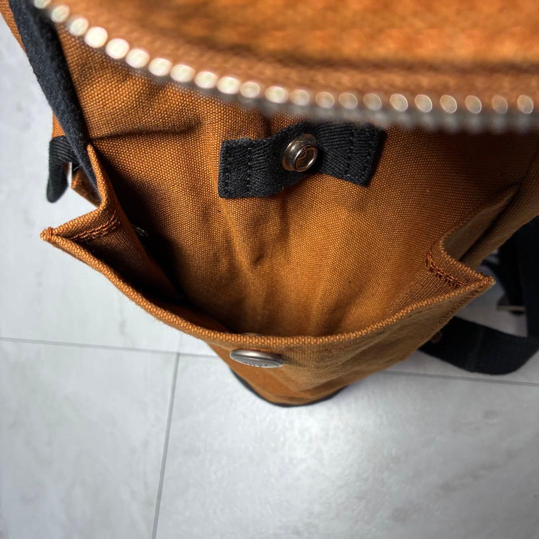 一澤信三郎帆布 R-08 リュック 2way レンガ✖️黒 綿帆布 信三郎帆布