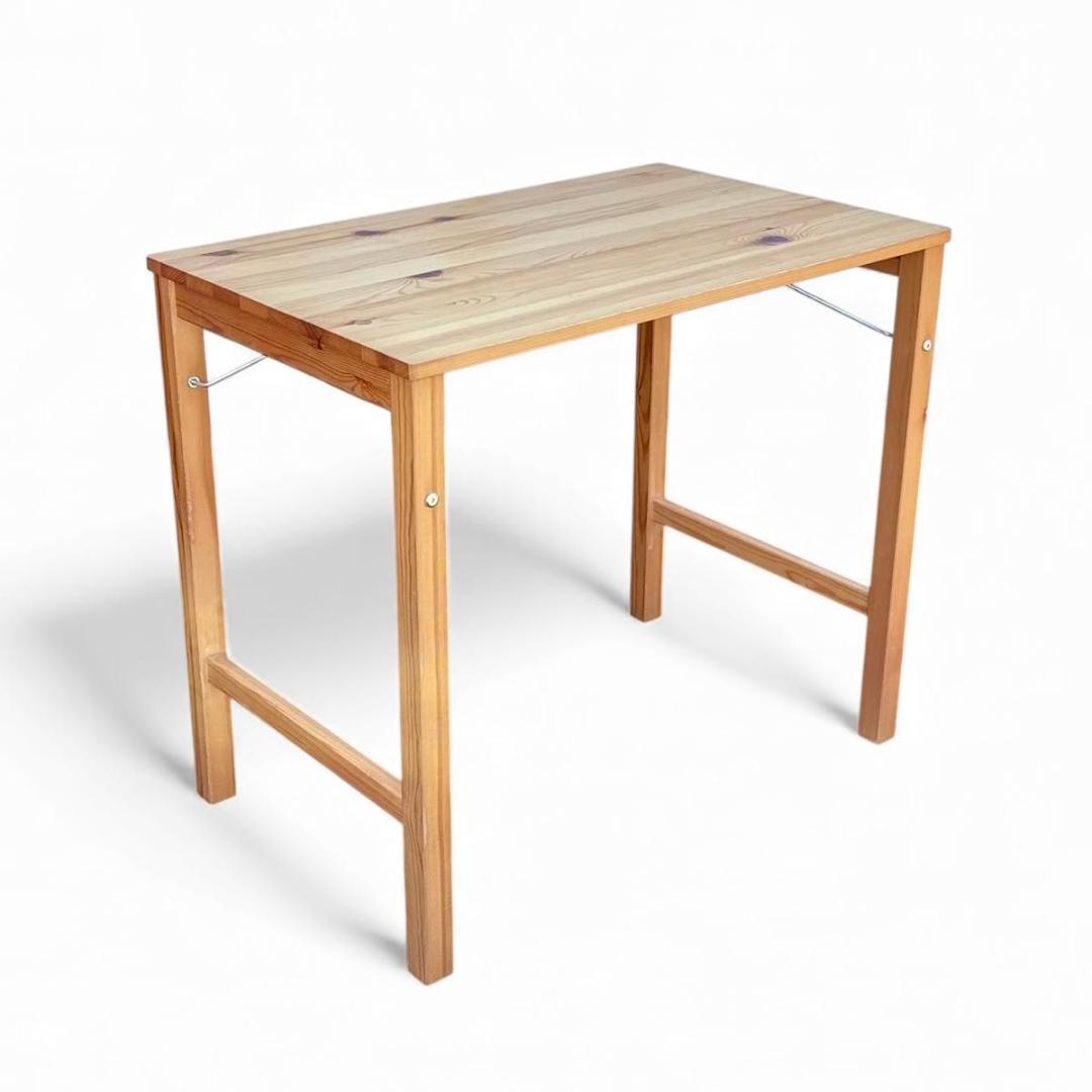 美品 無印良品 MUJI 折りたたみデスク デスク テーブル 天然木 廃盤