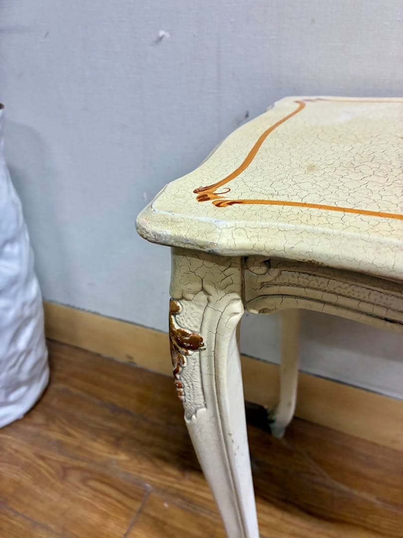 ハルボン☆管403☆イタリア製☆ロココ調☆姫系☆ヒビ加工☆ネストテーブル