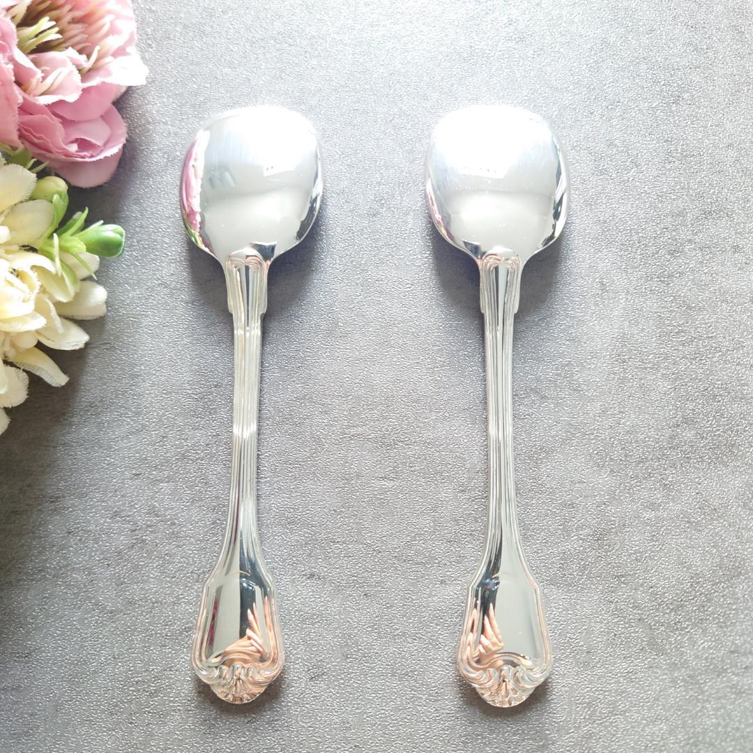 希少 極美品 クリストフル ポートロイヤル アイスクリームスプーン 2点